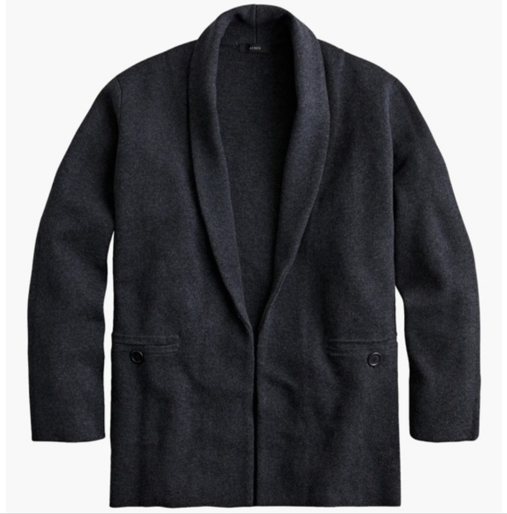 J. Crew Charcoal Shawl Collar Blazer
